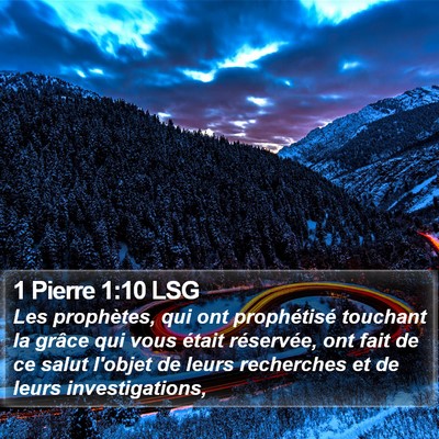 1 Pierre 1:10 LSG Bible Verse Image
