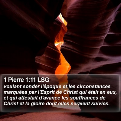 1 Pierre 1:11 LSG Bible Verse Image