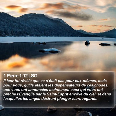 1 Pierre 1:12 LSG Bible Verse Image