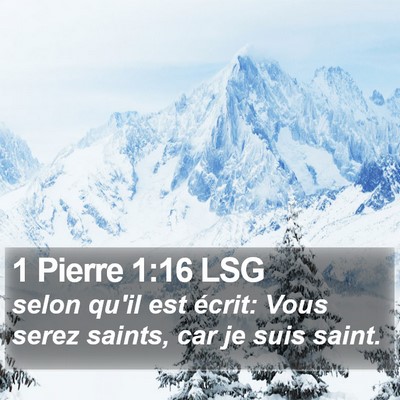 1 Pierre 1:16 LSG Bible Verse Image