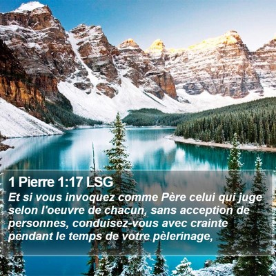 1 Pierre 1:17 LSG Bible Verse Image