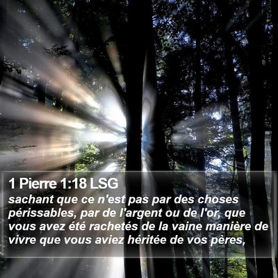 1 Pierre 1:18 LSG Bible Verse Image