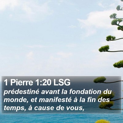 1 Pierre 1:20 LSG Bible Verse Image