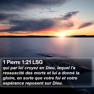 1 Pierre 1:21 LSG Bible Verse Image