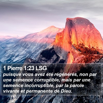 1 Pierre 1:23 LSG Bible Verse Image