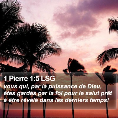 1 Pierre 1:5 LSG Bible Verse Image
