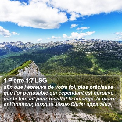1 Pierre 1:7 LSG Bible Verse Image
