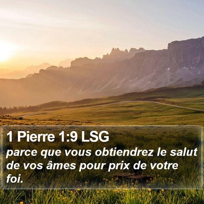1 Pierre 1:9 LSG Bible Verse Image