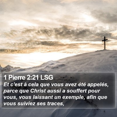 1 Pierre 2:21 LSG Bible Verse Image