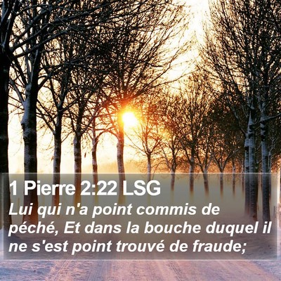1 Pierre 2:22 LSG Bible Verse Image