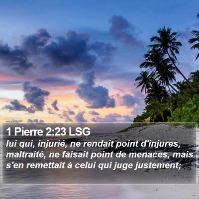 1 Pierre 2:23 LSG Bible Verse Image