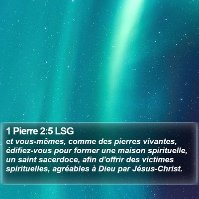 1 Pierre 2:5 LSG Bible Verse Image