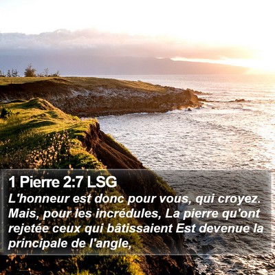 1 Pierre 2:7 LSG Bible Verse Image