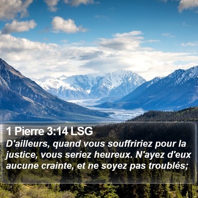 1 Pierre 3:14 LSG Bible Verse Image