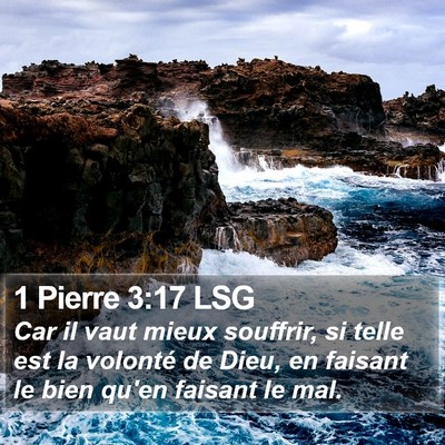 1 Pierre 3:17 LSG Bible Verse Image