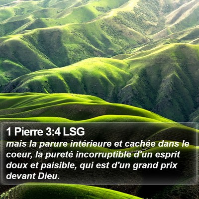 1 Pierre 3:4 LSG Bible Verse Image