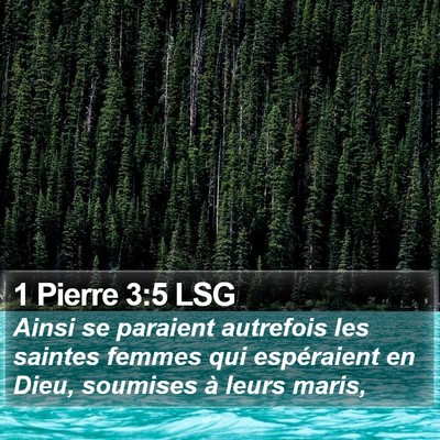 1 Pierre 3:5 LSG Bible Verse Image