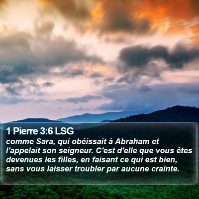 1 Pierre 3:6 LSG Bible Verse Image