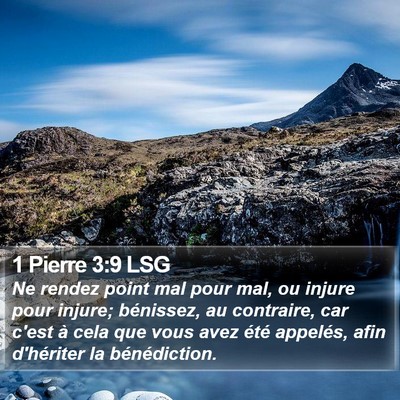1 Pierre 3:9 LSG Bible Verse Image