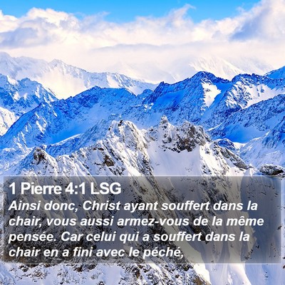 1 Pierre 4:1 LSG Bible Verse Image