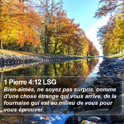 1 Pierre 4:12 LSG Bible Verse Image