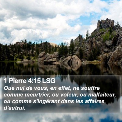 1 Pierre 4:15 LSG Bible Verse Image