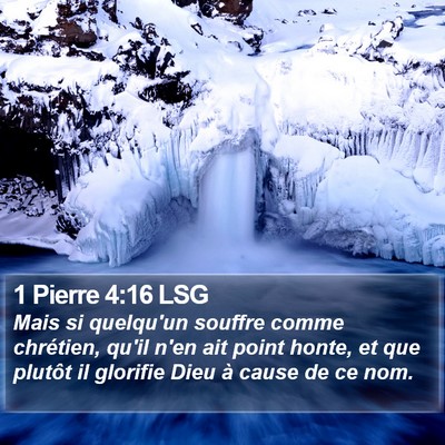 1 Pierre 4:16 LSG Bible Verse Image