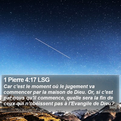 1 Pierre 4:17 LSG Bible Verse Image