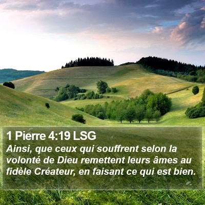 1 Pierre 4:19 LSG Bible Verse Image