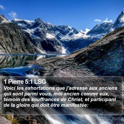1 Pierre 5:1 LSG Bible Verse Image