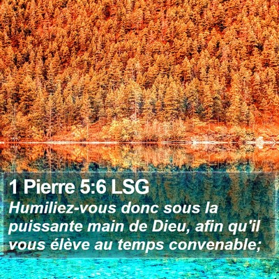1 Pierre 5:6 LSG Bible Verse Image