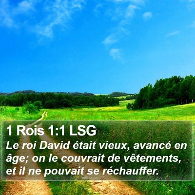 1 Rois 1:1 LSG Bible Verse Image