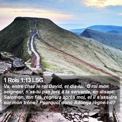 1 Rois 1:13 LSG Bible Verse Image