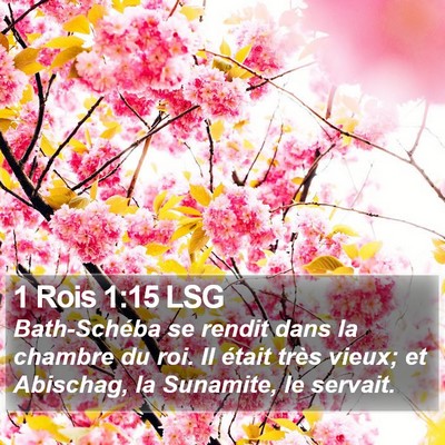 1 Rois 1:15 LSG Bible Verse Image