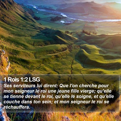 1 Rois 1:2 LSG Bible Verse Image