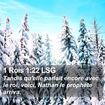 1 Rois 1:22 LSG Bible Verse Image