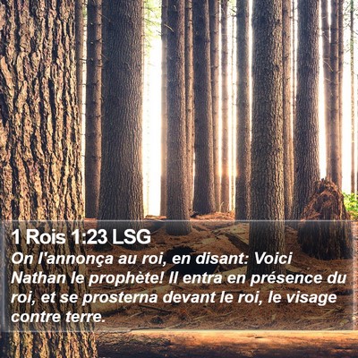 1 Rois 1:23 LSG Bible Verse Image