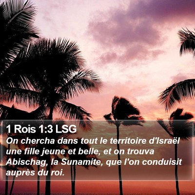 1 Rois 1:3 LSG Bible Verse Image