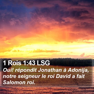 1 Rois 1:43 LSG Bible Verse Image