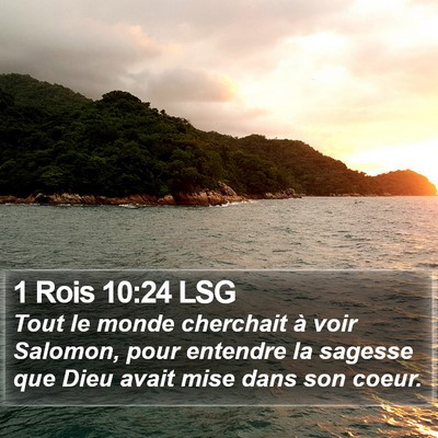 1 Rois 10:24 LSG Bible Verse Image