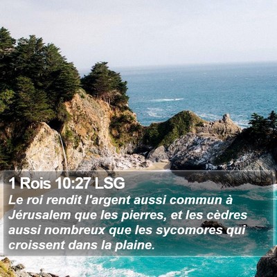 1 Rois 10:27 LSG Bible Verse Image