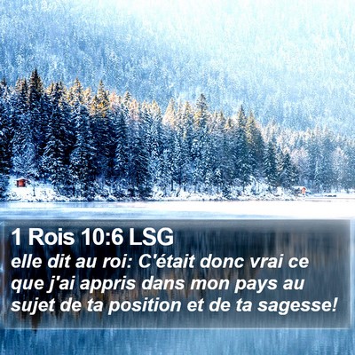 1 Rois 10:6 LSG Bible Verse Image