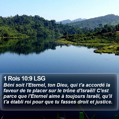 1 Rois 10:9 LSG Bible Verse Image