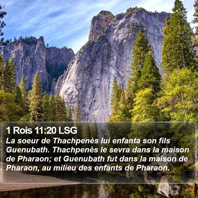1 Rois 11:20 LSG Bible Verse Image