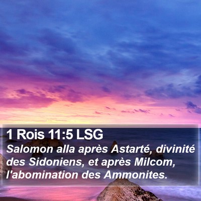 1 Rois 11:5 LSG Bible Verse Image