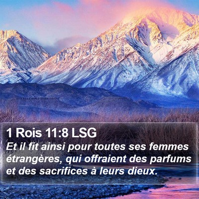 1 Rois 11:8 LSG Bible Verse Image