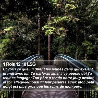 1 Rois 12:10 LSG Bible Verse Image