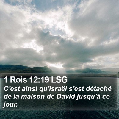 1 Rois 12:19 LSG Bible Verse Image