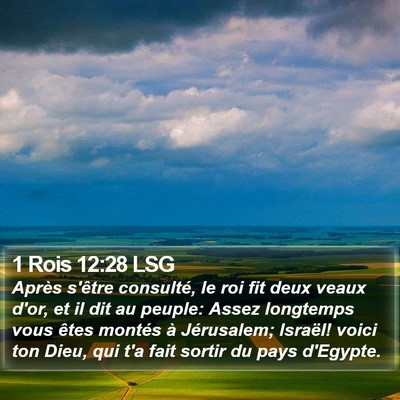 1 Rois 12:28 LSG Bible Verse Image