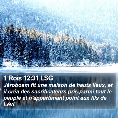 1 Rois 12:31 LSG Bible Verse Image